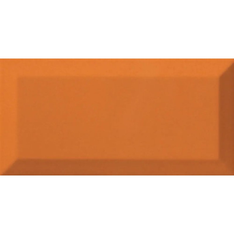 Revestimiento cerámico biselado Bisel de Ribesalbes en color Naranja, acabado brillo, formato 10x20 cm