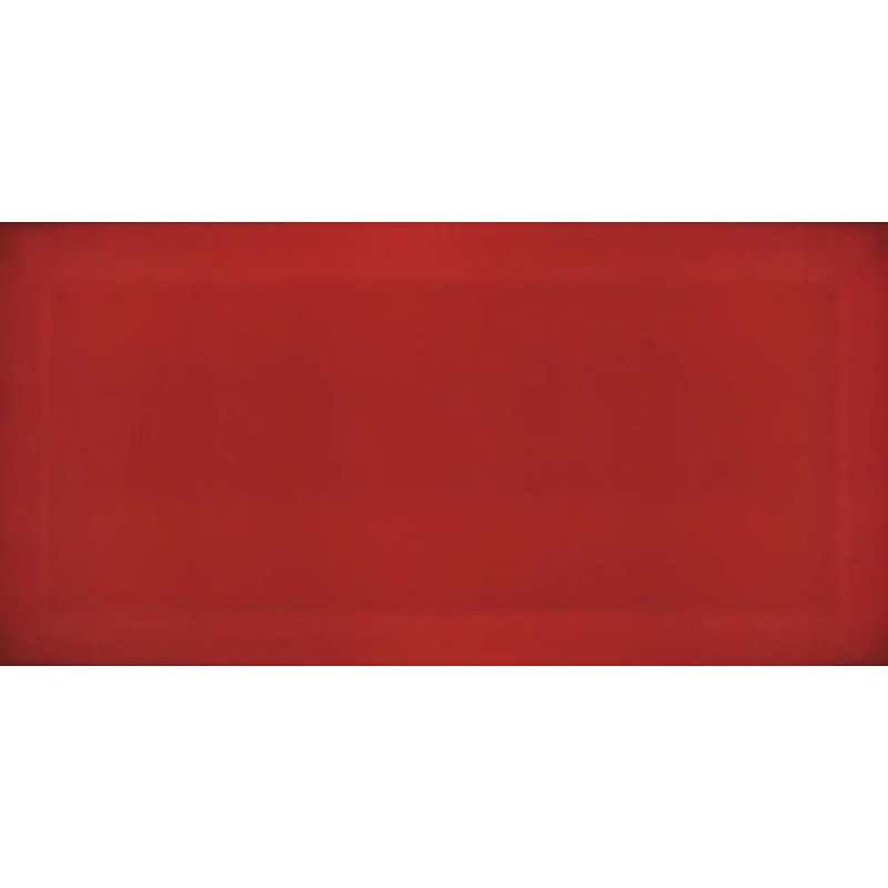 Revestimiento cerámico biselado Bisel de Ribesalbes en color Rojo-f, acabado brillo, formato 10x20 cm