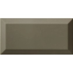 Revestimiento cerámico biselado Bisel de Ribesalbes en color Dark Grey, acabado brillo, formato 10x20 cm