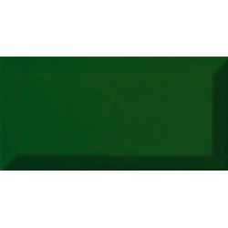 Revestimiento cerámico biselado Bisel de Ribesalbes en color Verde Botella, acabado brillo, formato 10x20 cm