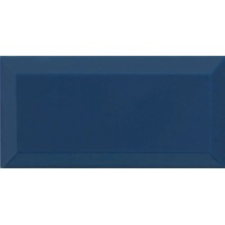Revestimiento cerámico biselado Bisel de Ribesalbes en color Marino, acabado brillo, formato 10x20 cm