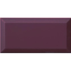 Revestimiento cerámico biselado Bisel de Ribesalbes en color Plum, acabado brillo, formato 10x20 cm
