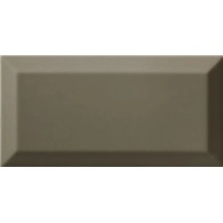 Revestimiento cerámico biselado Bisel de Ribesalbes en color Dark Grey, acabado brillo, formato 7,5x15 cm