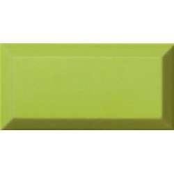 Revestimiento cerámico biselado Bisel de Ribesalbes en color Verde, acabado brillo, formato 7,5x15 cm