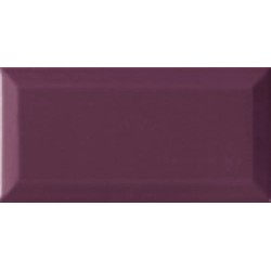 Revestimiento cerámico biselado Bisel de Ribesalbes en color Plum, acabado brillo, formato 7,5x15 cm