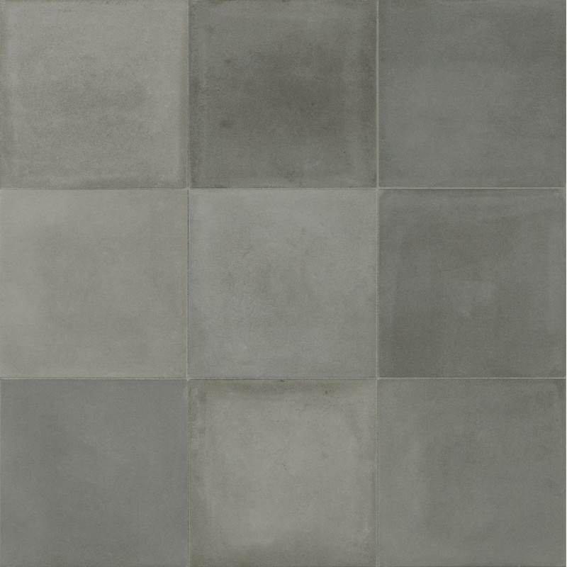 Porcelánico D_Segni de Marazzi en Blend Carbone, acabado natural, formato 20x20 cm