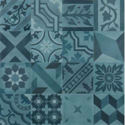 Decorado D_Segni de Marazzi en Blend Decoro Mix Azzurro, acabado natural, formato 20x20 cm