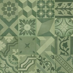 Decorado D_Segni de Marazzi en Blend Decoro Mix Verde, acabado natural, formato 20x20 cm