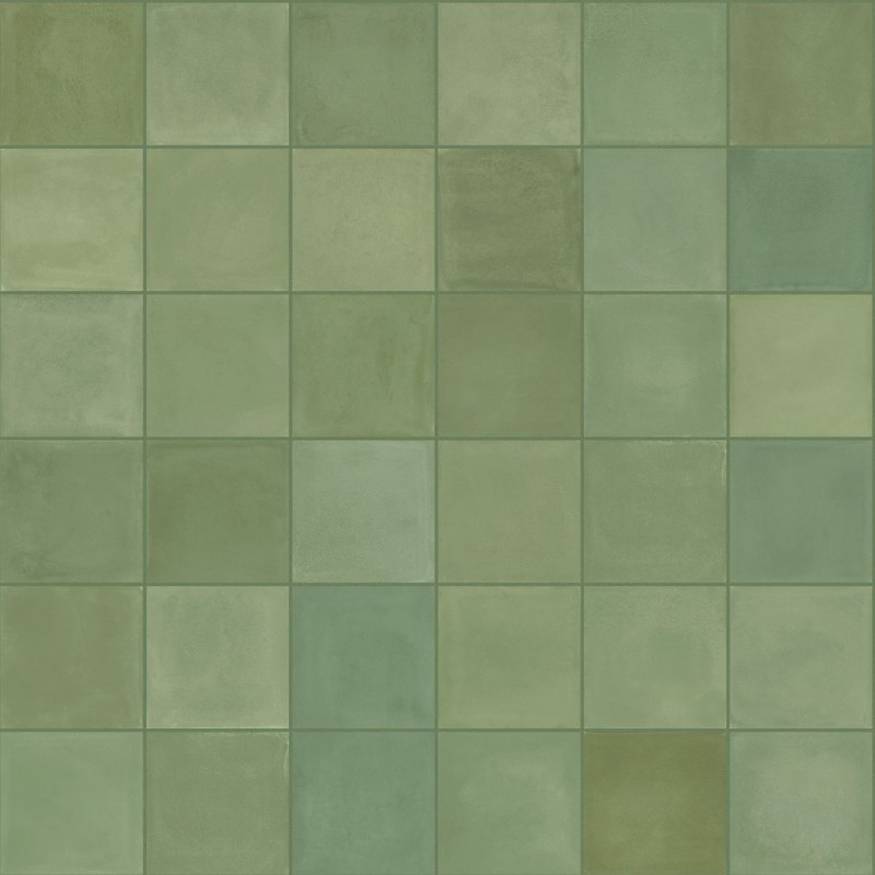 Porcelánico D_Segni de Marazzi en Blend Verde, acabado natural, formato 10x10 cm