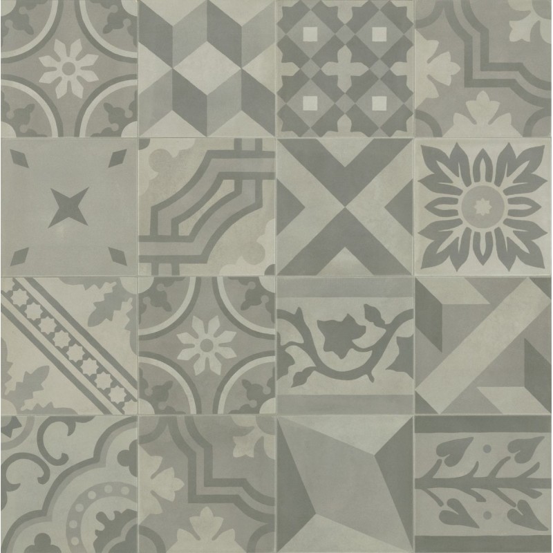 Decorado D_Segni de Marazzi en Blend Decoro Mix Grigio, acabado natural, formato 20x20 cm