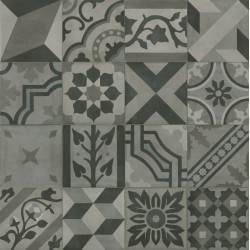 Decorado D_Segni de Marazzi en Blend Decoro Mix Carbone, acabado natural, formato 20x20 cm