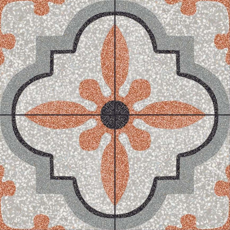 Decorado D_Segni de Marazzi en Scaglie Tappeto 12, acabado natural, formato 20x20 cm