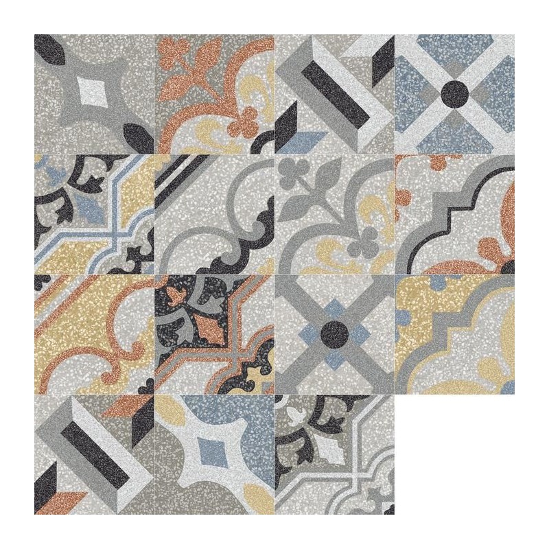 Decorado D_Segni de Marazzi en Scaglie Decoro Mix, acabado natural, formato 20x20 cm