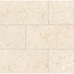 Mosaico enmallado Ascent de Exagres en color Ivory, acabado liso, malla de 30x30 cm con teselas rectangulares
