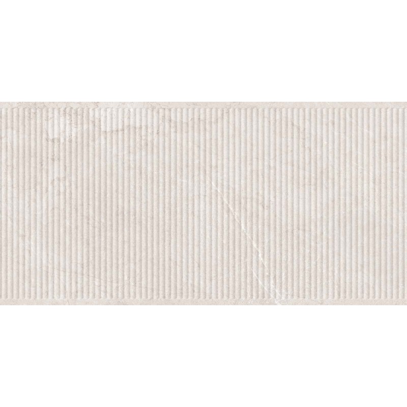 Porcelánico con relieve Lithos de TAU ceràmica en color White, acabado texturizado con relieve, formato 60x120 cm