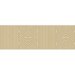 Revestimiento decorado Anapo-R de la colección Iblei de Vives en color Beige, con relieve de líneas y arcos, formato 32x99 cm