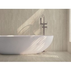 Porcelánico Sanmauro de Mikonos en color Sand, acabado natural, de superficie mate continua, formato 60x120 cm