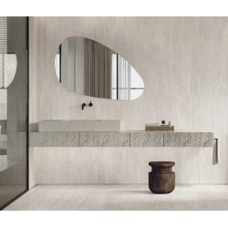 Porcelánico Sanmauro de Mikonos en color Ivory, acabado natural, de superficie mate continua, formato 60x120 cm