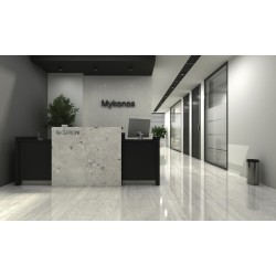 Porcelánico Sanmauro de Mikonos en color Ivory, acabado lapado, de superficie lapada y brillo suave, formato 60x120 cm