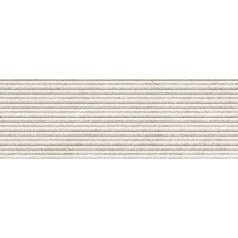 Revestimiento decorativo Slat de la colección Eterna de Cifre en color Bone, acabado mate, con relieve, formato 30x90 cm