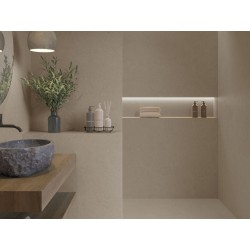 Porcelánico de gran formato Cala de Cifre en color Beige, acabado mate, formato 160x160 cm