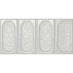 Porcelánico Esclat de Dune en color Neu, acabado brillo, relieve ovalado, formato 11,5x23,1 cm