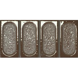 Porcelánico Esclat de Dune en color Xocolata, acabado brillo, relieve ovalado, formato 11,5x23,1 cm