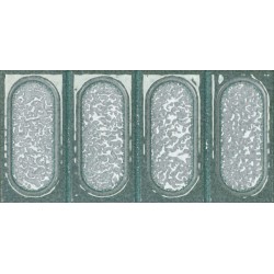 Porcelánico Esclat de Dune en color Aigua, acabado brillo, relieve ovalado, formato 11,5x23,1 cm