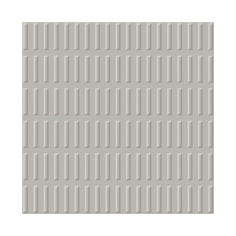 Porcelánico Relief de Harmony en color Pearl, acabado mate, formato 14,6x14,6 cm con relieve de listones verticales largos