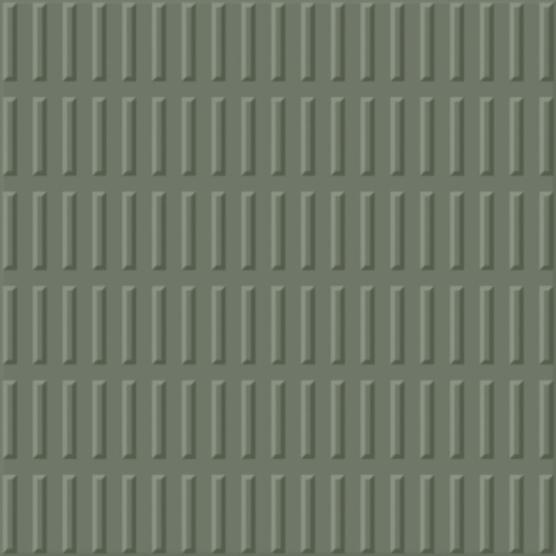 Porcelánico Relief de Harmony en color Green, acabado mate, formato 14,6x14,6 cm con relieve de listones verticales largos