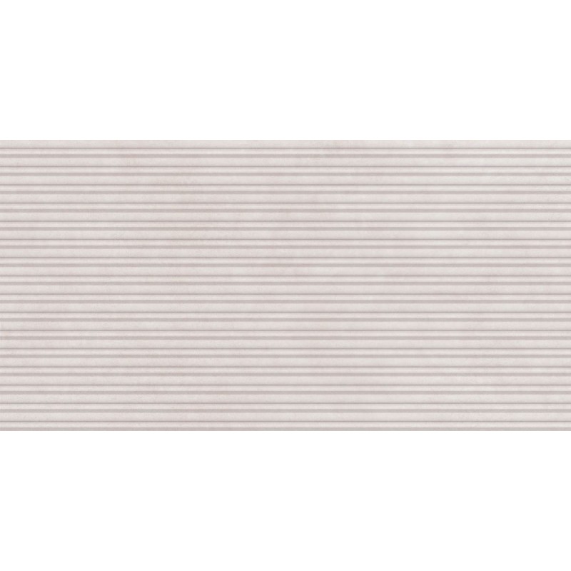 Revestimiento Omni Riga de Peronda en color Sand, acabado natural, con relieve de franjas lineales en formato 60x120 cm