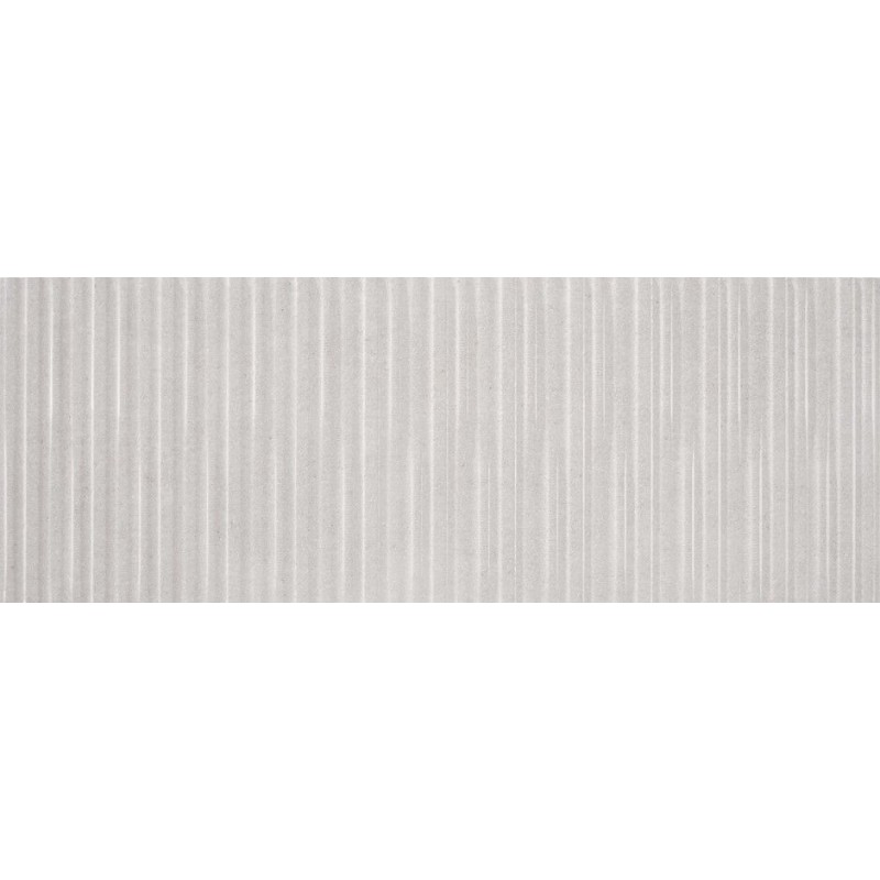 Revestimiento de pasta blanca con relieve Madison Split de Keratile en color Grey, acabado mate, formato 33,3x90 cm