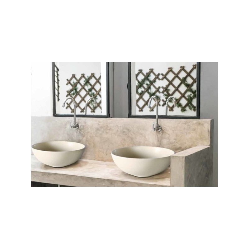 LAVABO CERAM BEIGE 38,5X38,5X14