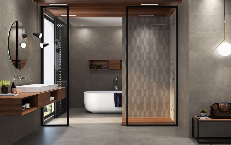 Baño con azulejos