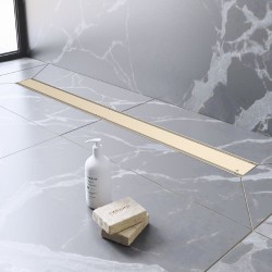 Kit Canal De Ducha Evolux 90 Cm Rejilla Lisa Cream