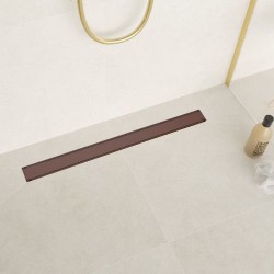 Kit Canal De Ducha Evolux 70 Cm Rejilla Lisa Chocolate