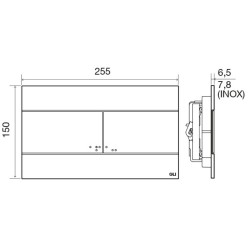 Pulsador Slim Oli Inox Cepillado