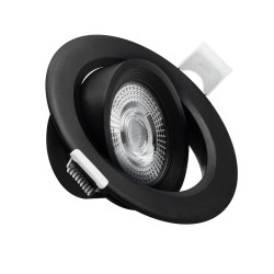 Aro Led Basculante Redondo Negro 7 W