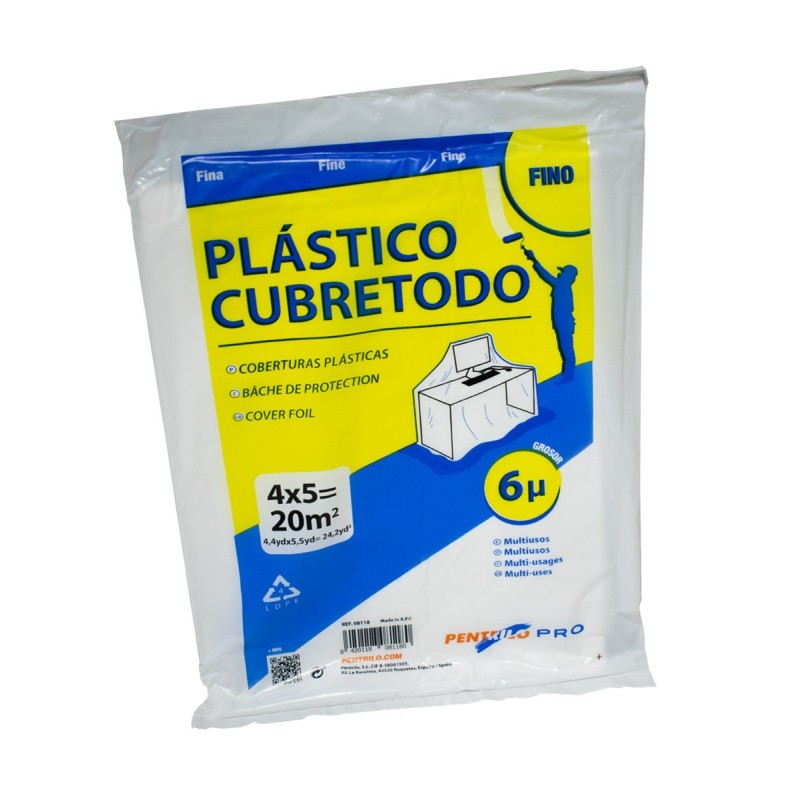 Pentrilo Plastico Cubretodo Fino 4X5 Metros