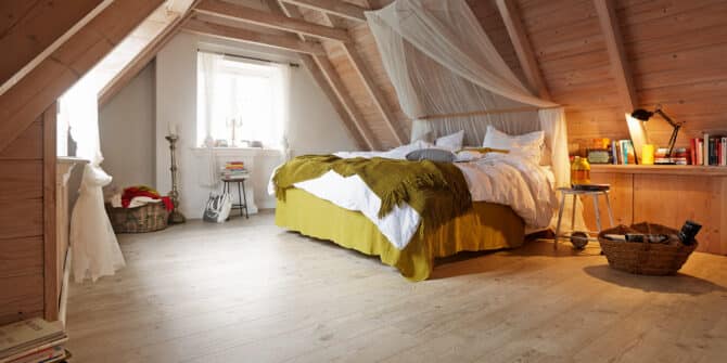 Ambiente con suelo laminado