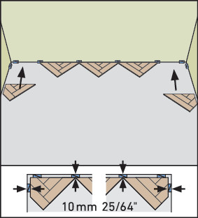 pegando a la pared el parquet espiga