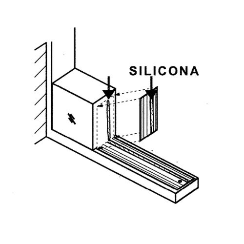 instalación primer bloque de vidrio