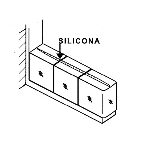 cordón de silicona en paves