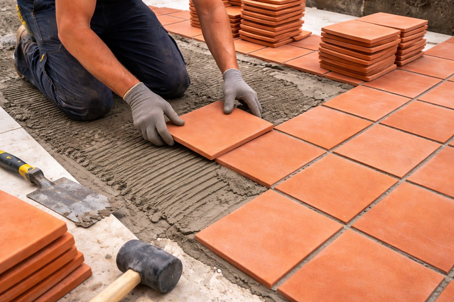 colocación de rasilla