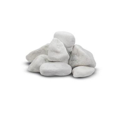 Bolos de mármol blanco de 40 a 60 mm para decoración de jardín