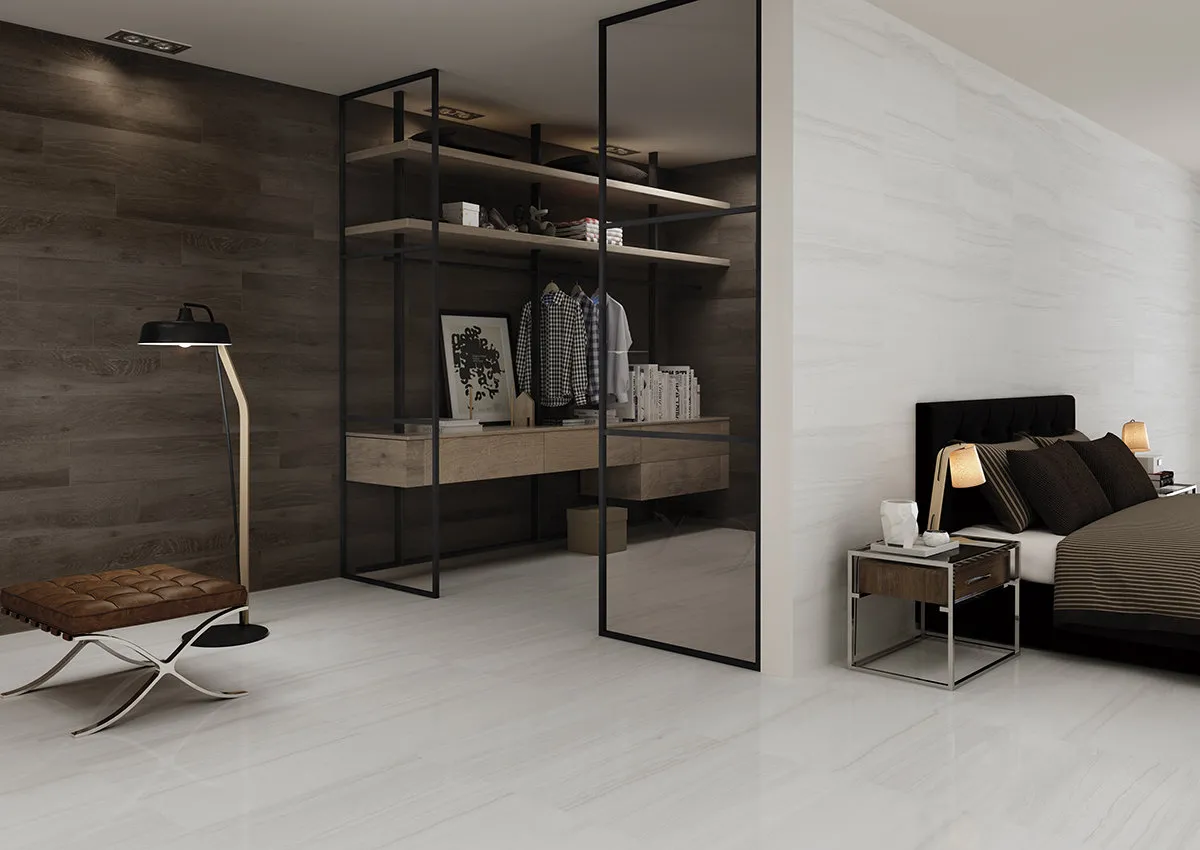 Ambiente con azulejos en tonos neutros