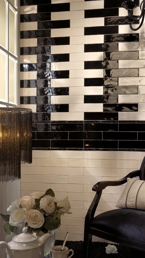 Ambiente con azulejos efecto monocolor, colección Alaska de Cevica