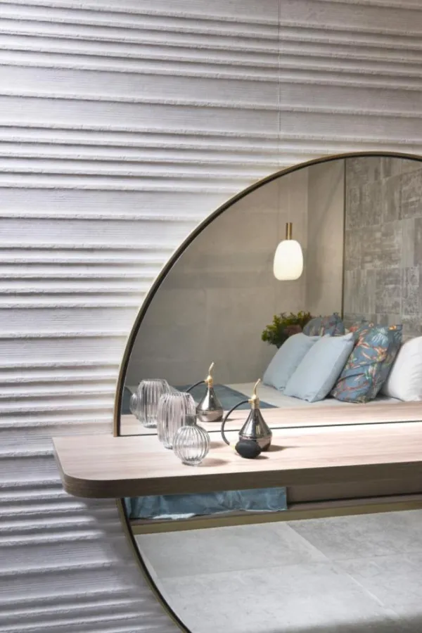 Baño con azulejos efecto cemento, colección Neo de Ibero Casa Infinita