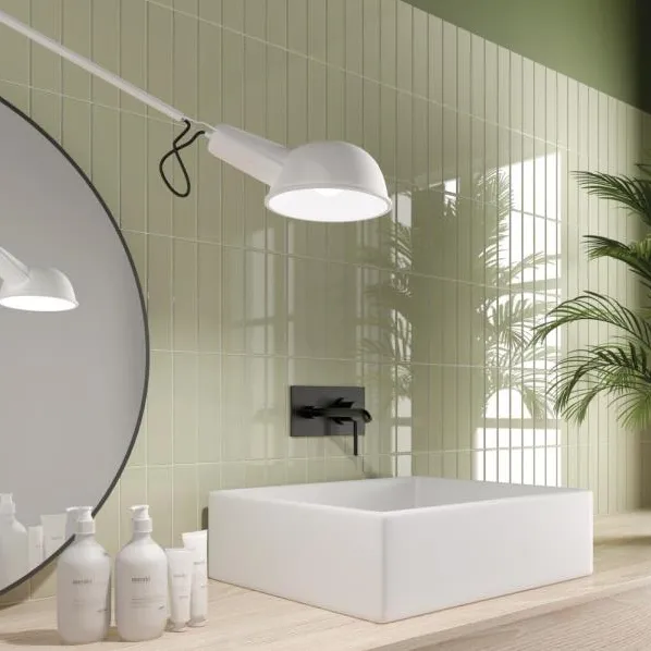 Baño con azulejos efecto monocolor, colección Costa nova de Equipe