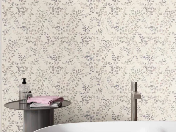 Baño con azulejos efecto monocolor, colección Lotus de Colorker
